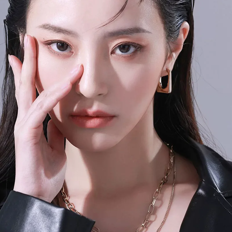 Glossy several  without piercing mosquito-repellent coil ear clip senior touch temperament all-match stud earrings tide