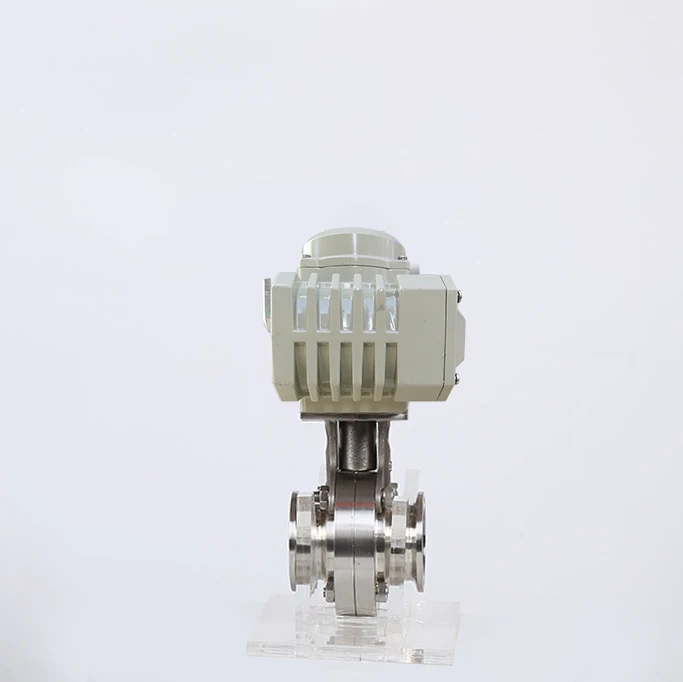 DN32 1 1/4 inch 24V AC Seat Tri Clamp Connection Food Grade Stainless Steel 316L Motor Operated Sanitary Butterfly Valve