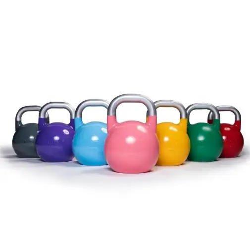 factory wholesale training fitness gym best material customized colorful cast iron kettlebell