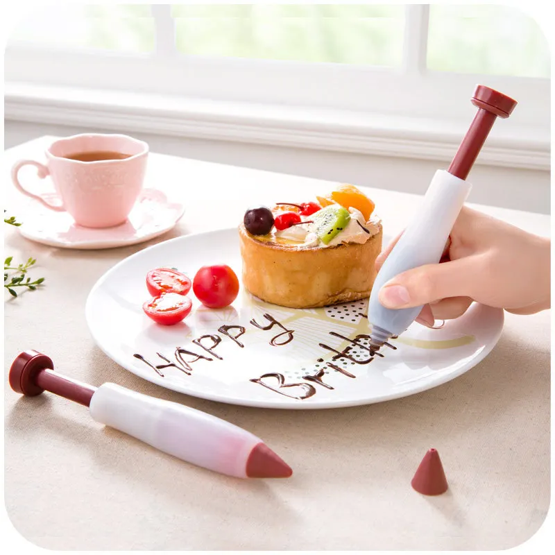 Baking tools food grade silicone chocolate jam writing and embossing pen