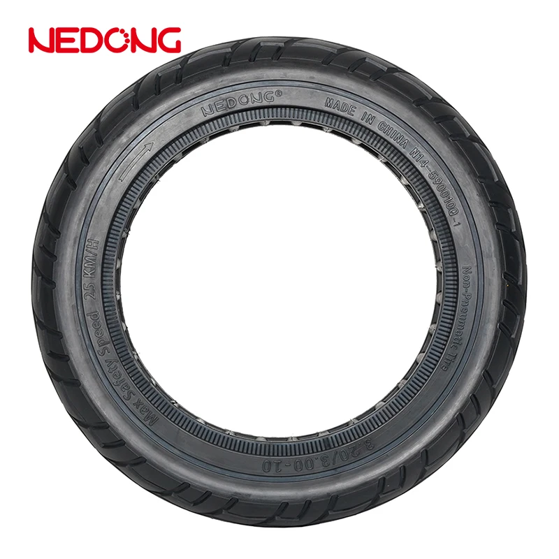 Nedong New size 14  inch factory sale 14*3 non-inflatable tires honeycomb airless solid tires scooter for E-bike
