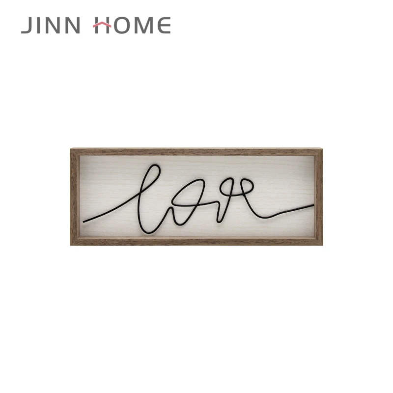 Jinn Home HAPPY на заказ художественные текстовые рамки для фотографий деревянные домашнего декора
