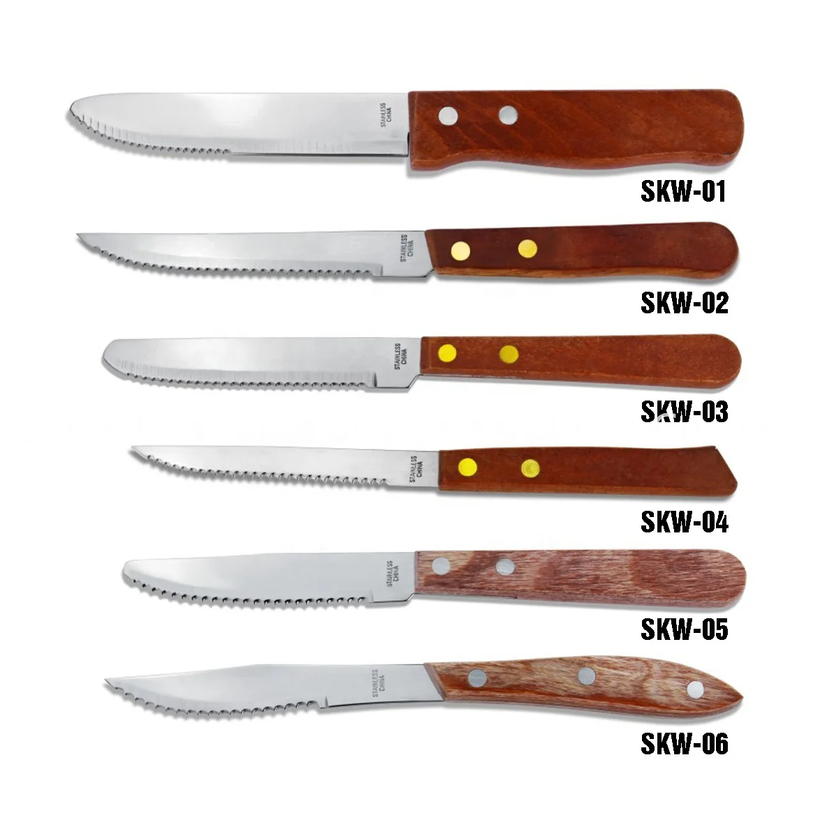 Cangshan - Henry Foodservice Steak Knife with Stainless Steel Blade and Natural Wood or Plastic Handle