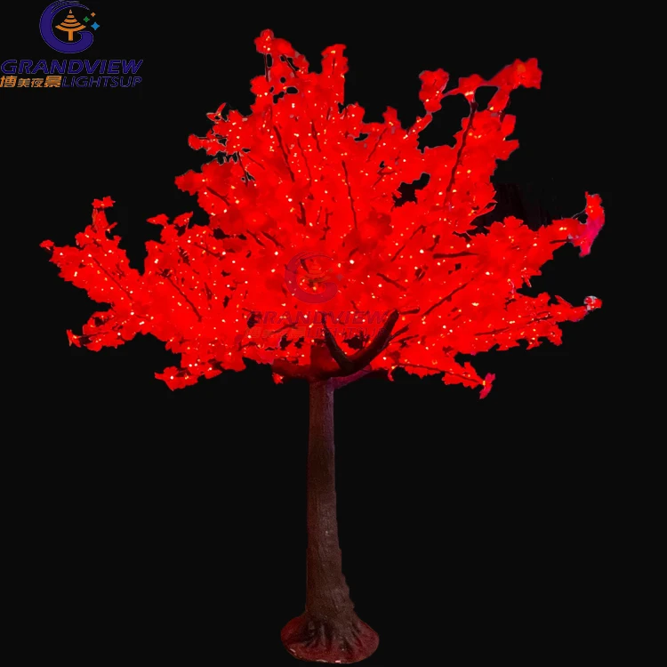 Outdoor Artificial Maple Tree with Lights PVC Christmas Halloween and Wedding Decoration for Home and Landscape Use
