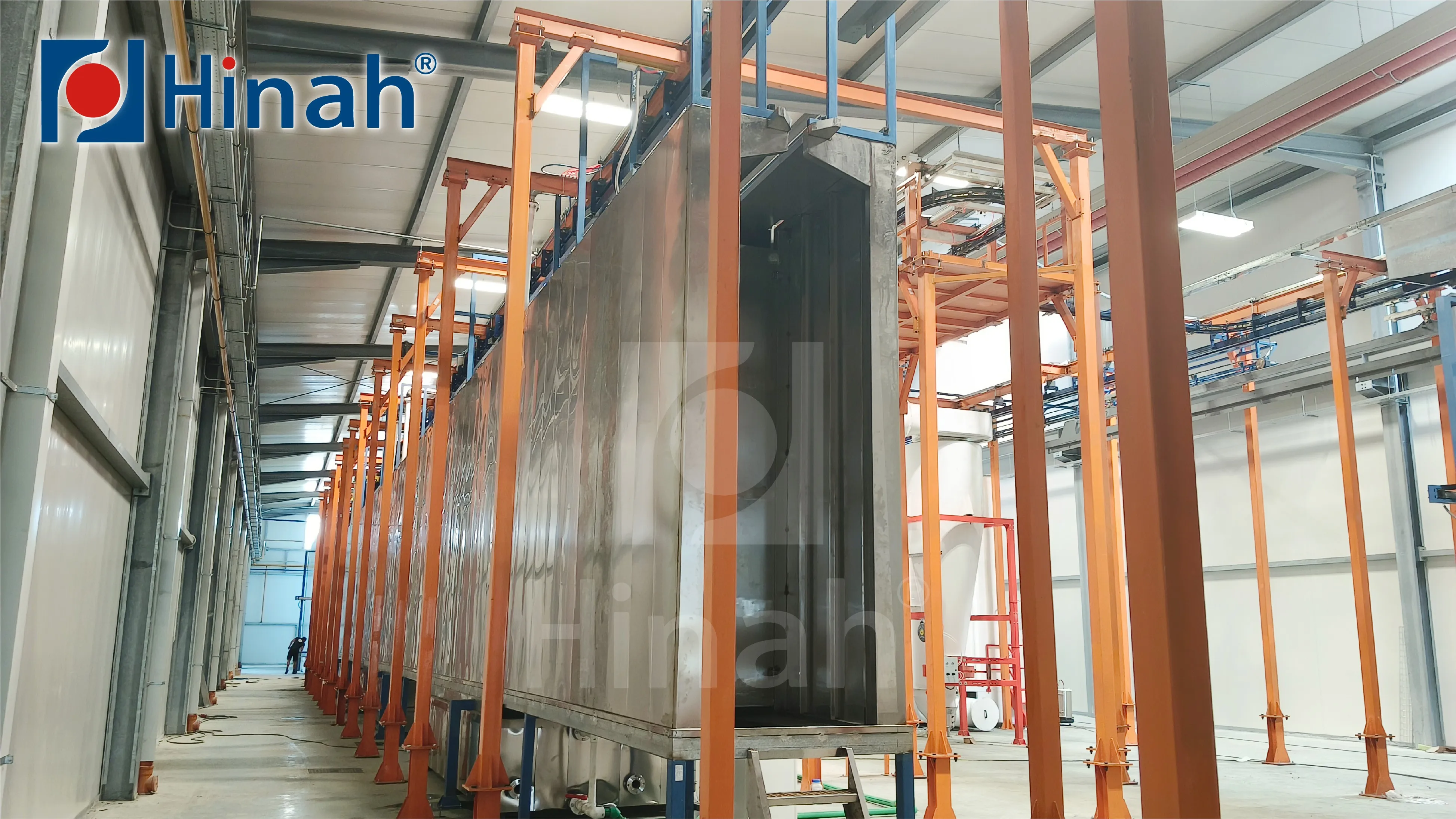 Hanna automated line with automatic powder coating booth PLC controller