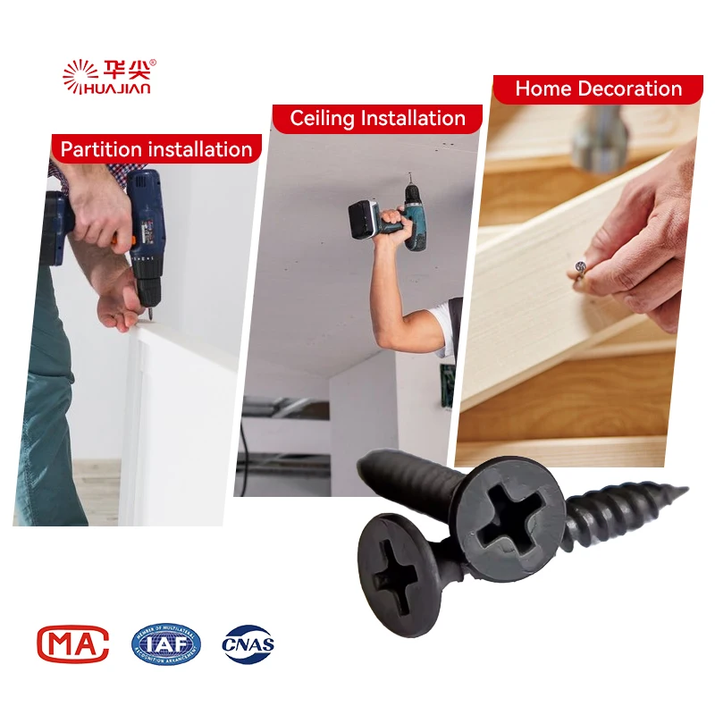 Black Self Tapping Stainless Steel Screws For Collated Screw Gun