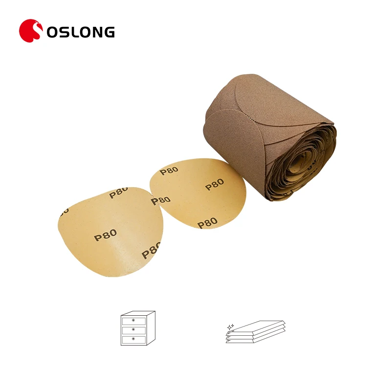 Индивидуальные Печать логотипа 100 шт 5 дюймов абразивный диск linkroll PSA Алюминий оксид циркония наждачные круги рулон для шлифовки металла