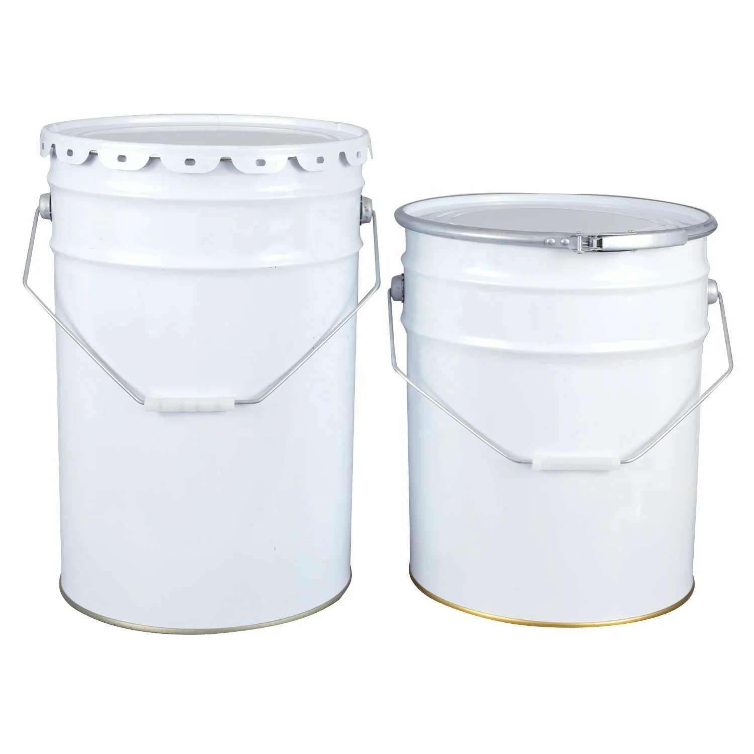 Customizable 20L Flanged empty metal bucket tin pail for oil lubricants paint