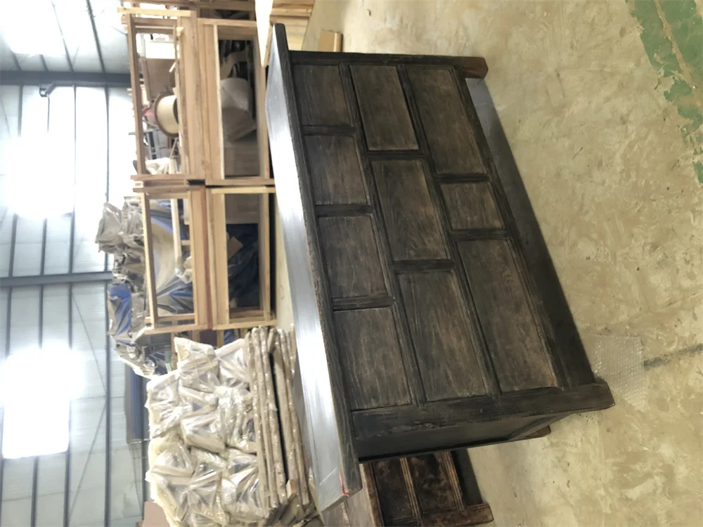 Wabisabi Chinese style rustic wood furniture vintage living room console table Asia recycled wood furniture console table