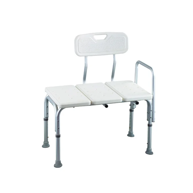 Bath chair, stool, three seat plates, with armrest, backrest and large foot glue