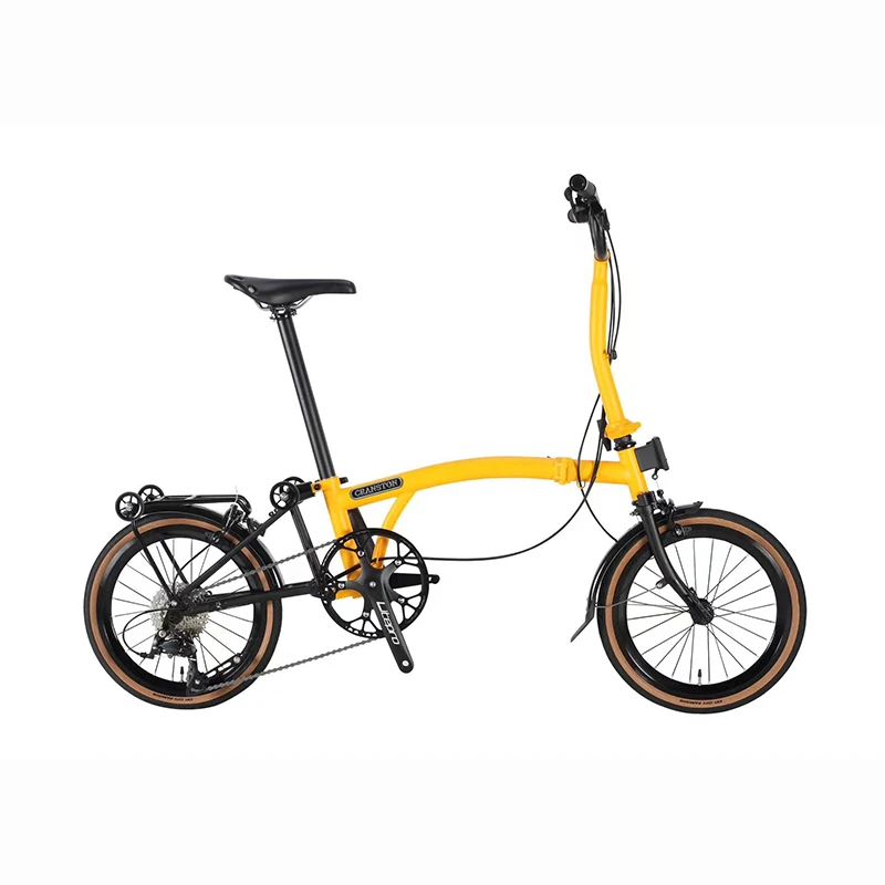 CRANSTON 16inch tri-folding bike 9speed High quality Steel Frame light weight Y bar M bar 9S Mini  foldable bicycle Folding Bike