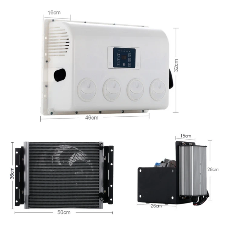 RGFROST Electric Battery Powered DC 12V 24V Air Conditioner Universal PVC Truck and Bus Parking Car Air Conditioner