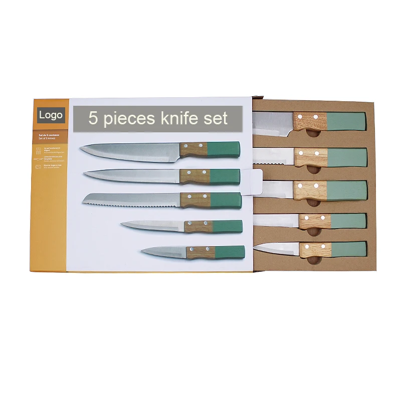  2021 amazon new style 5 pieces kitchen knife set with customized