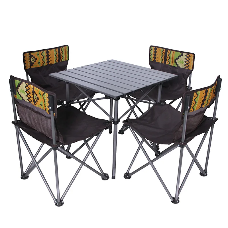 Hotsale Luxury Aluminum Indoor And Outdoor Furniture Camping Picnic Extendable Garden Table Chair Set