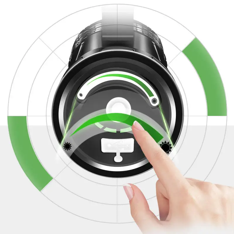 
WARSUN HD80 Zoomable USB Rechargeable UV searchlight Long life led Work Light for fishing 