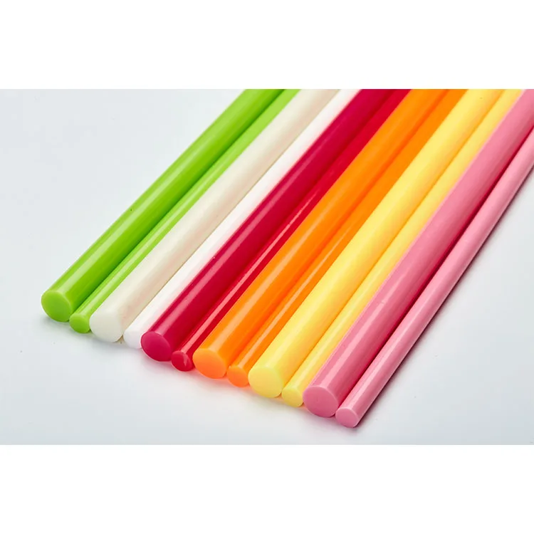 12 Colors Adhesive Bar 7mm 11mm Colored Black Hot Melt Glue Sticks For Plastic