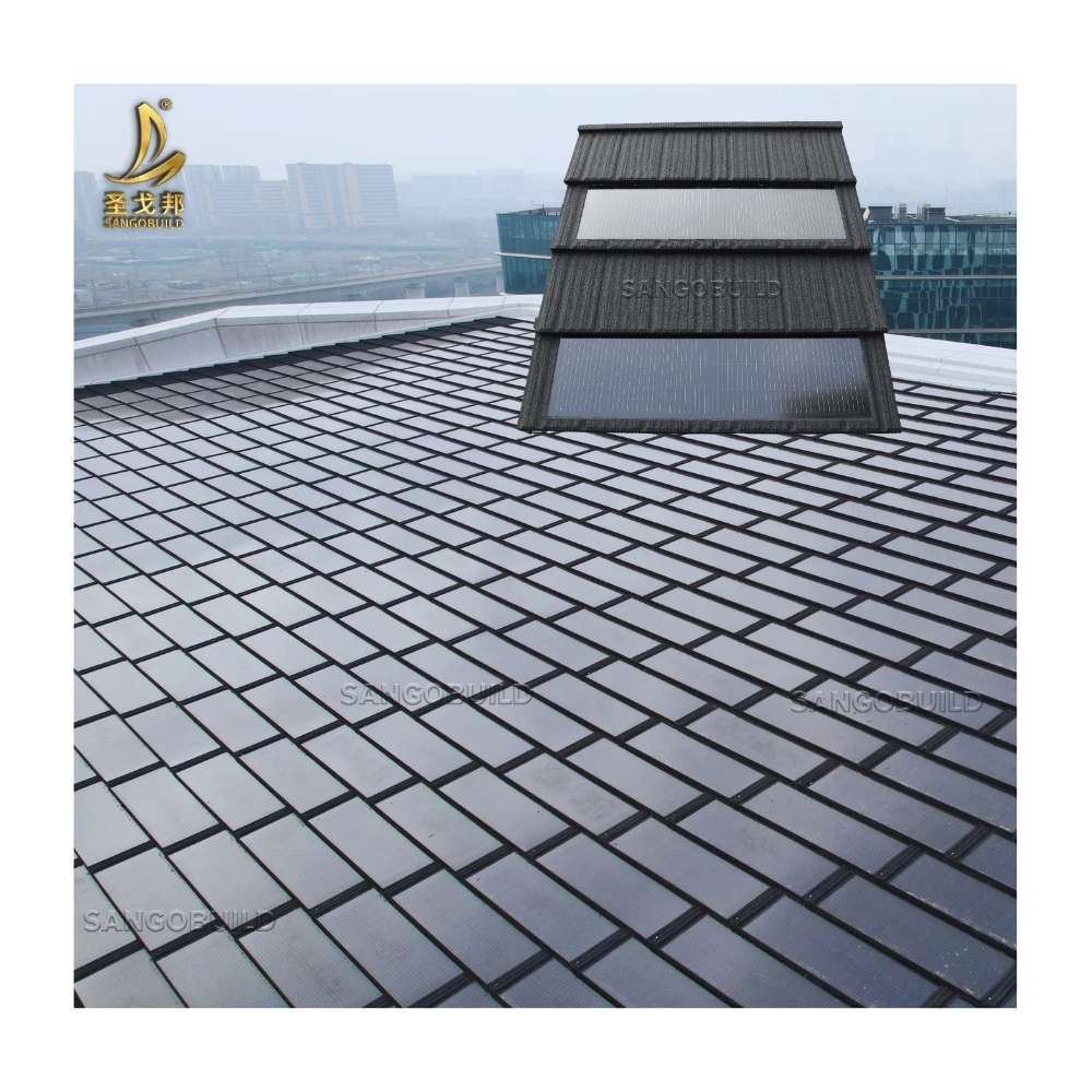 90W Solar Roof Tiles Is Full Black Solar Cell Panel New Technology With 30 Years Warranty