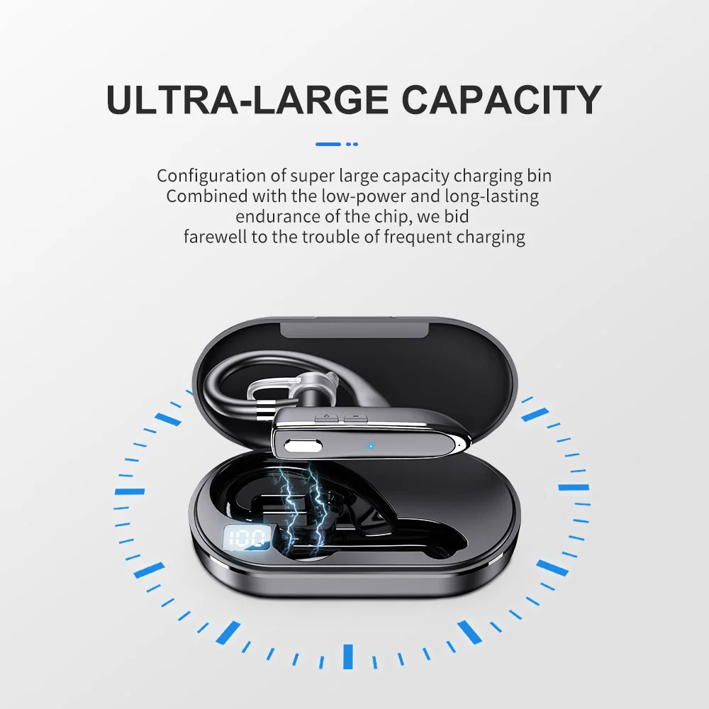 New single ear phone long battery life YYK530 wireless headset with Microphone Compatible tws earphone