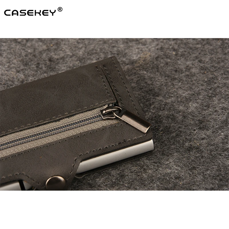 Лидер продаж 2021 Casekey винтажный держатель для кредитных карт из искусственной кожи высококачественный автоматический мужской кошелек