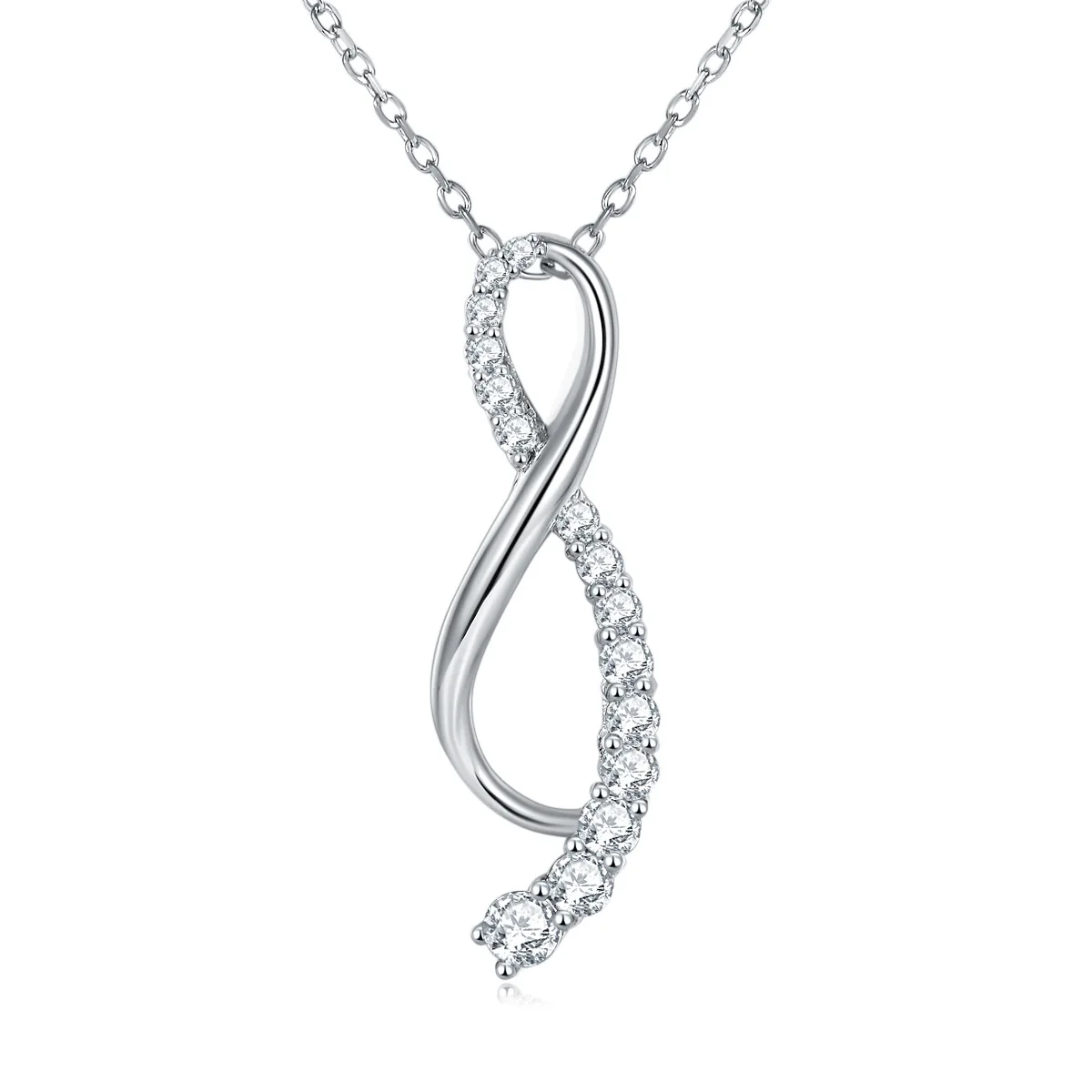 De Chic 925 Sterling Silver Pass Diamond Tester Classic D Color White Moissanite Music Phonetic Symbol Pendant Necklace Jewelry