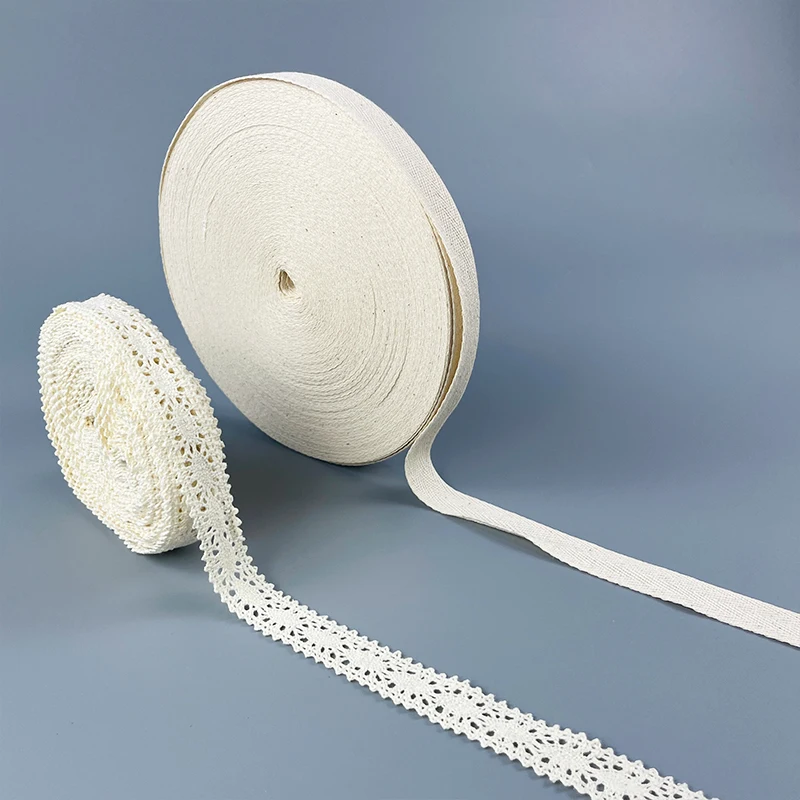 Screen Printing Custom Logo Satin Ribbon For Gift Paper Bags Handles Cotton Rope Cotton Bias Belt Rolls