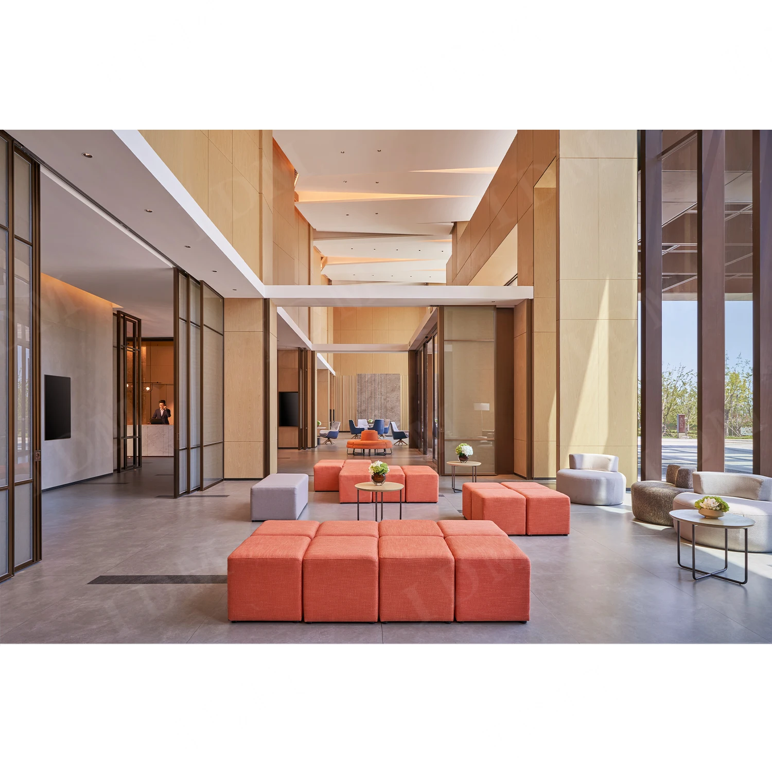 IDM 5 Stars Project Modern Design Hotel Villa Lobby Sofa Lobby Furniture For Hotel Lobby
