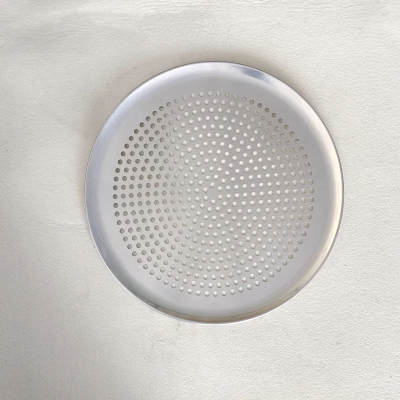 High Quality Aluminum Round Perforated Pizza Pan Flat Baking Tray 12' 14' 16' Pizza Disk Baking Tools