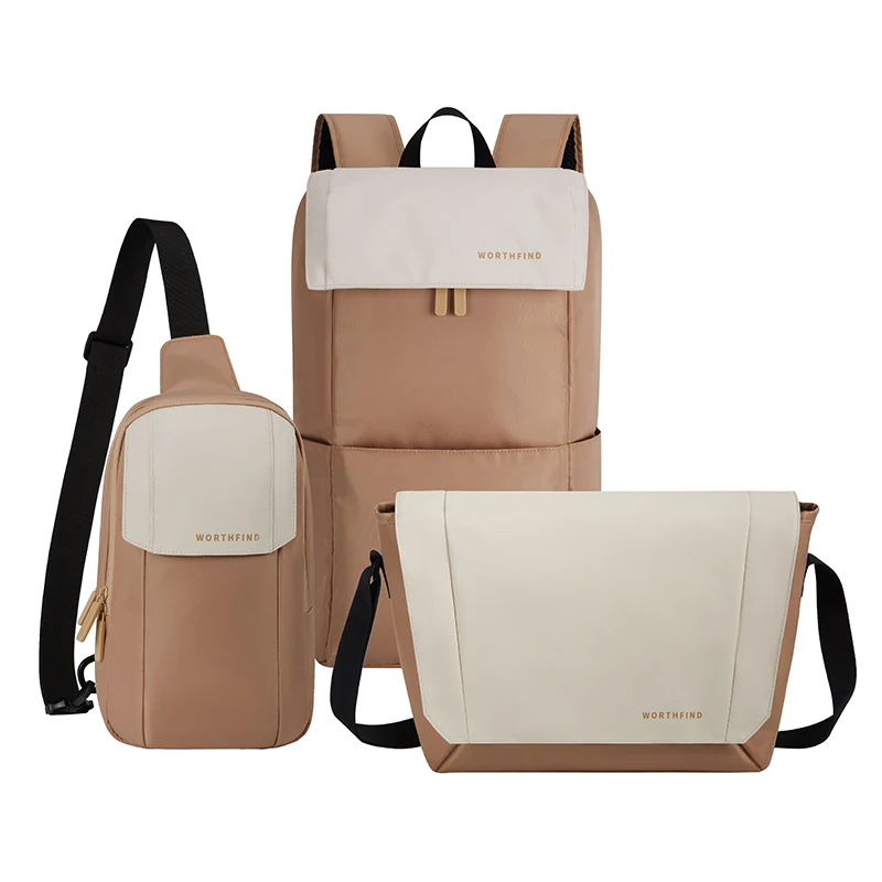 Worthfind School Bags Fashion Unisex Laptop Computer Casual Backpack Set For Student