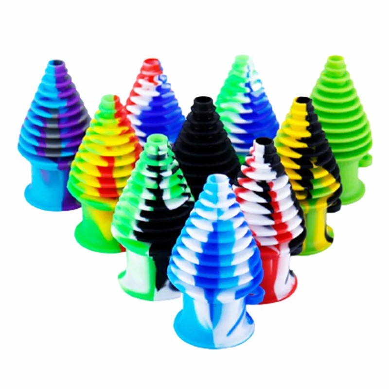 Doctor Recommended Mouth Peace Smoking Accessories Pine-Shaped Silicone Hookah Mouthpiece For Smoking Fit Glass Rigs