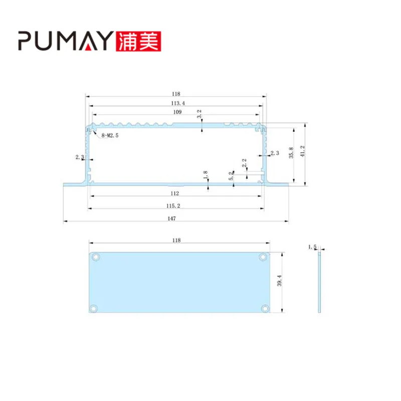 Pumay 147*41 алюминиевый распределительный корпус GPS-Трекер электронный корпус pcb коробка алюминиевые корпуса