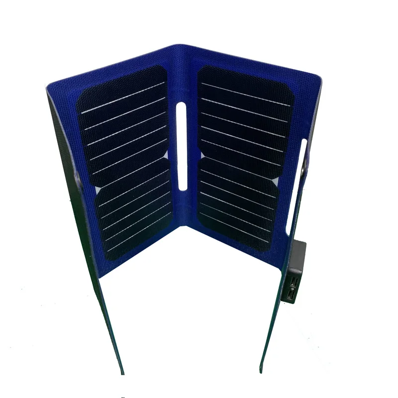 
China factory portable foldable solar charger 4 fold waterproof for power bank mobile phone 
