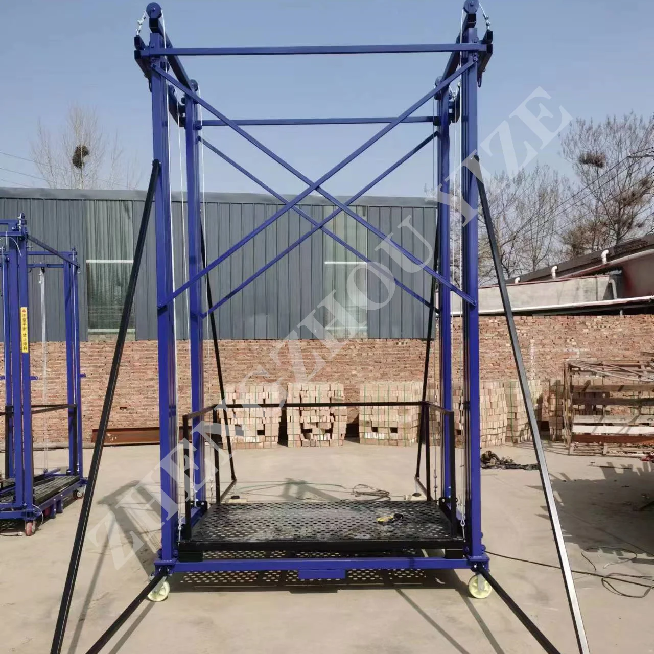 foldable steel Electric Lifting Scaffold lift platform elevator automatic 4m/6m/8m electric scaffolding for household using