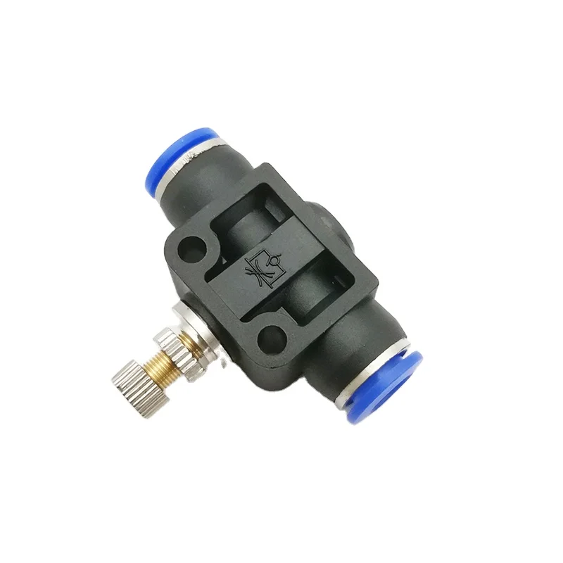 LSA  Pipeline Regulating Throttle Valve PA SA 4/6/8/10/12mm Cylinder Air Tube Source Pneumatic Push In Fittings