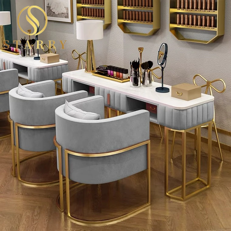 Nail Salon Furniture Chair Led Nail Table Lamp Beauty Nail Desk