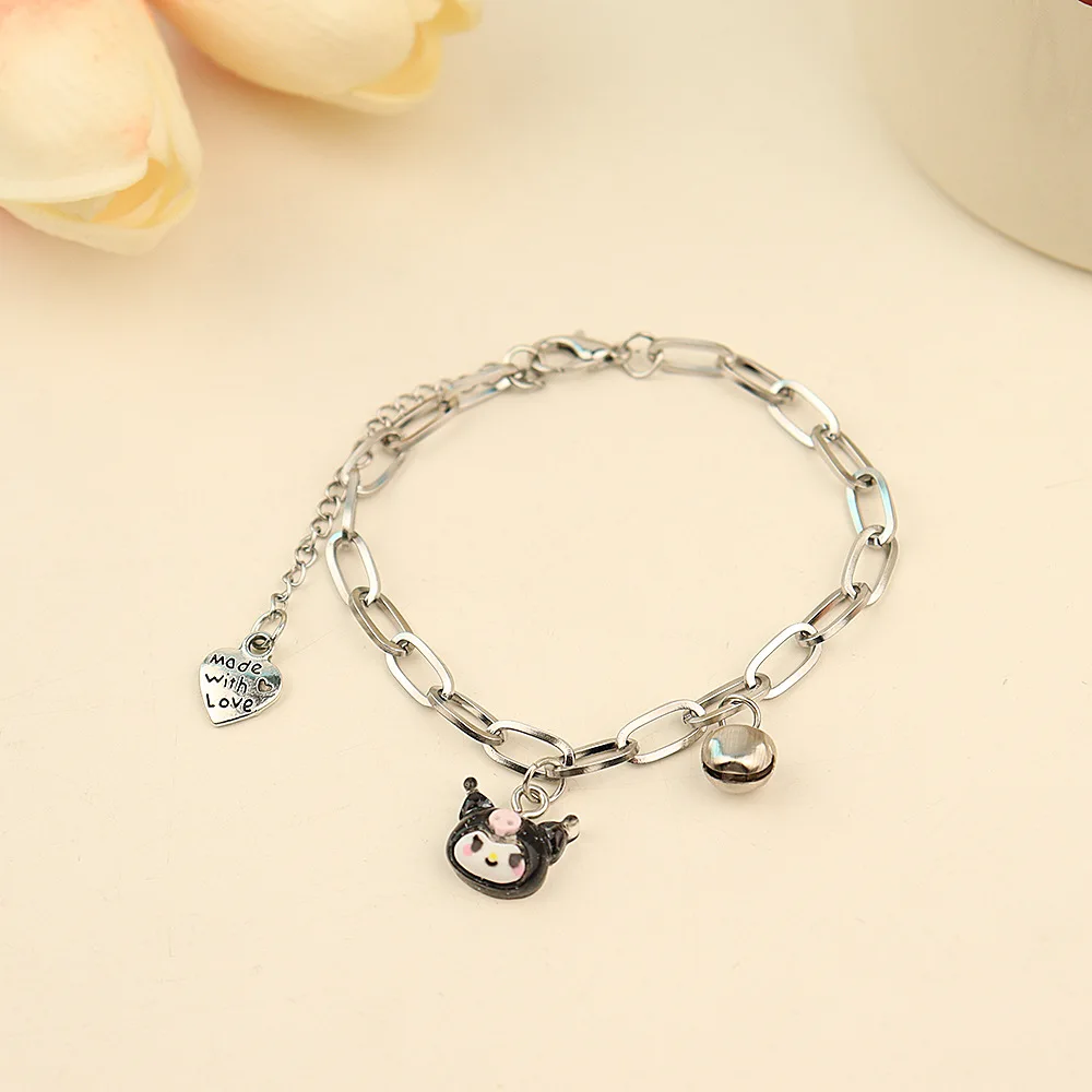 Cute Cartoon Bell Adjustable Bestie Couple Bracelet