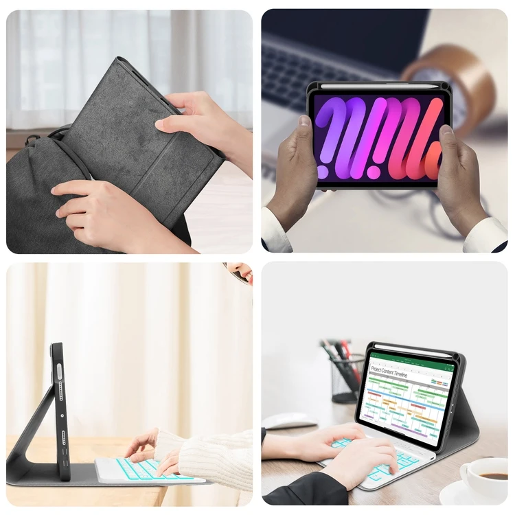 Best Price China Manufacturer Customized Designs Universal Rugged Tablet Cases with keyboard For iPad mini 6 8.3 inch