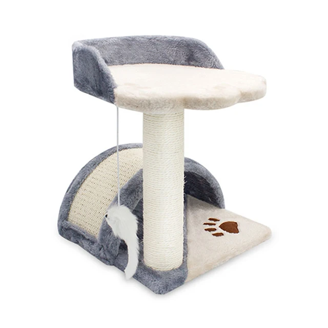 Hot sale fldable deluxe toy cardboard cat scratcher house