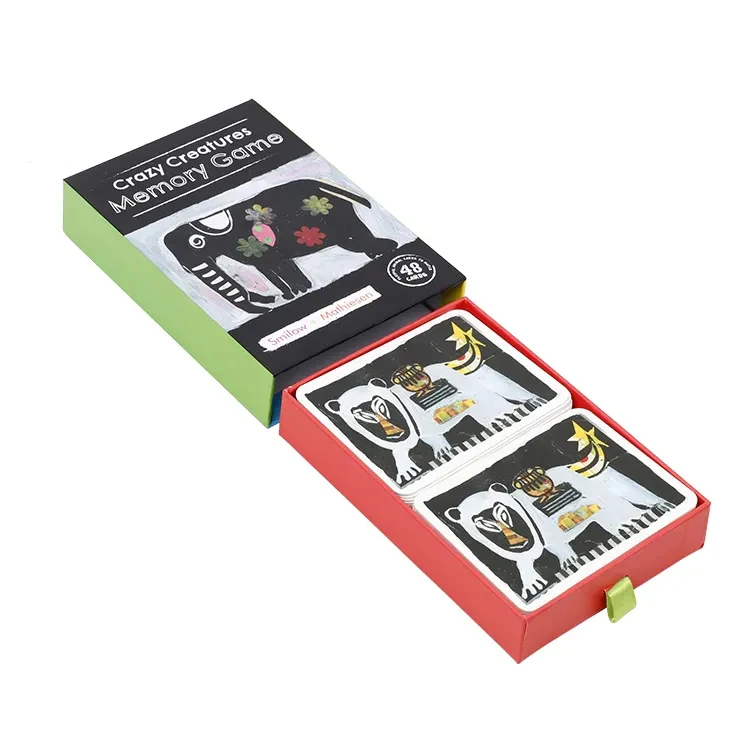 Printing custom Two decks custom game cards with packaging trays inside drawer box