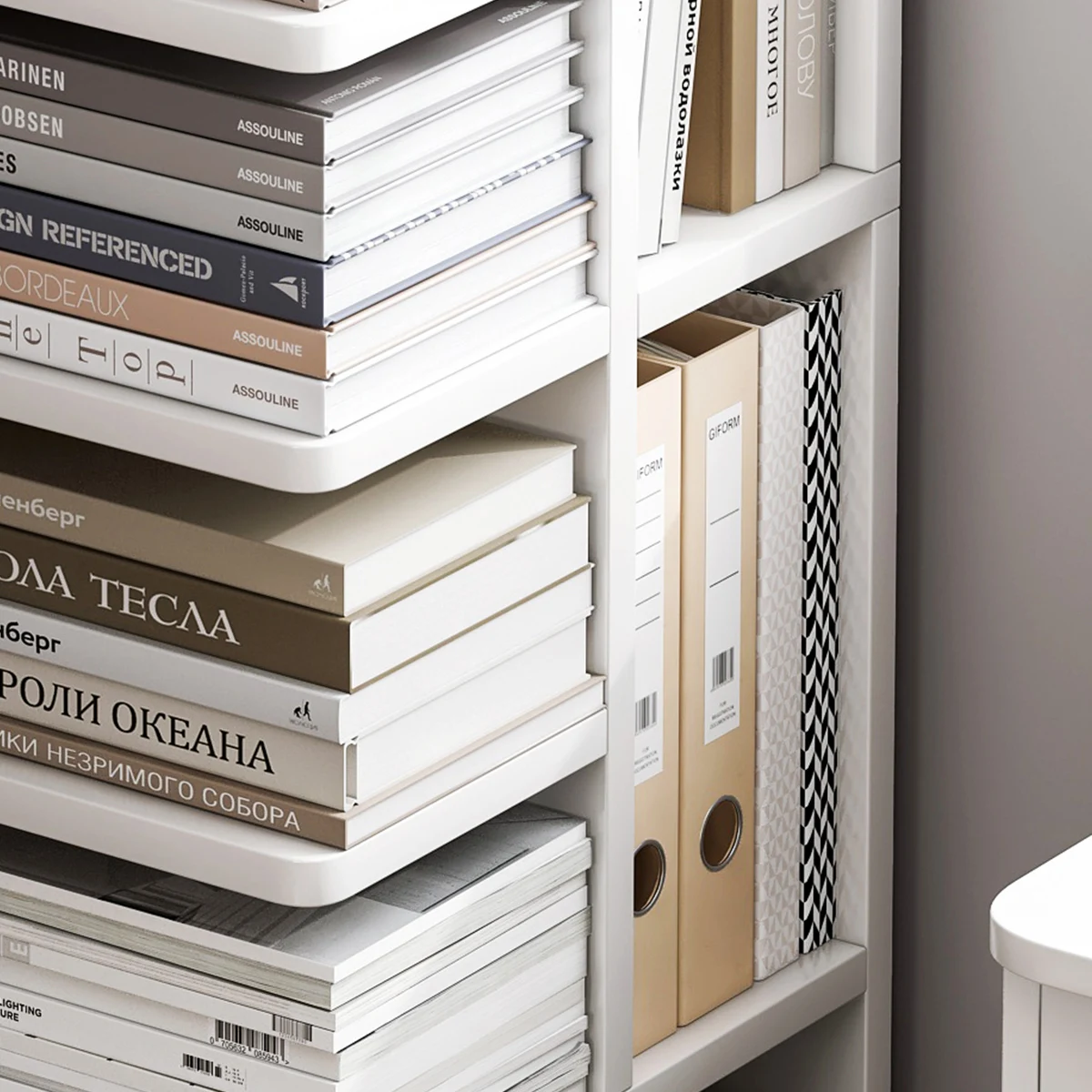 Guaranteed Quality wooden nordic bookshelf with cabinet bookcase modern luxury living room 9 shelf bookcase