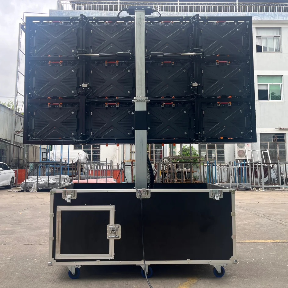 2024W JCT Portable Flight case with led screen mobile display unit designed for outdoor and indoor events