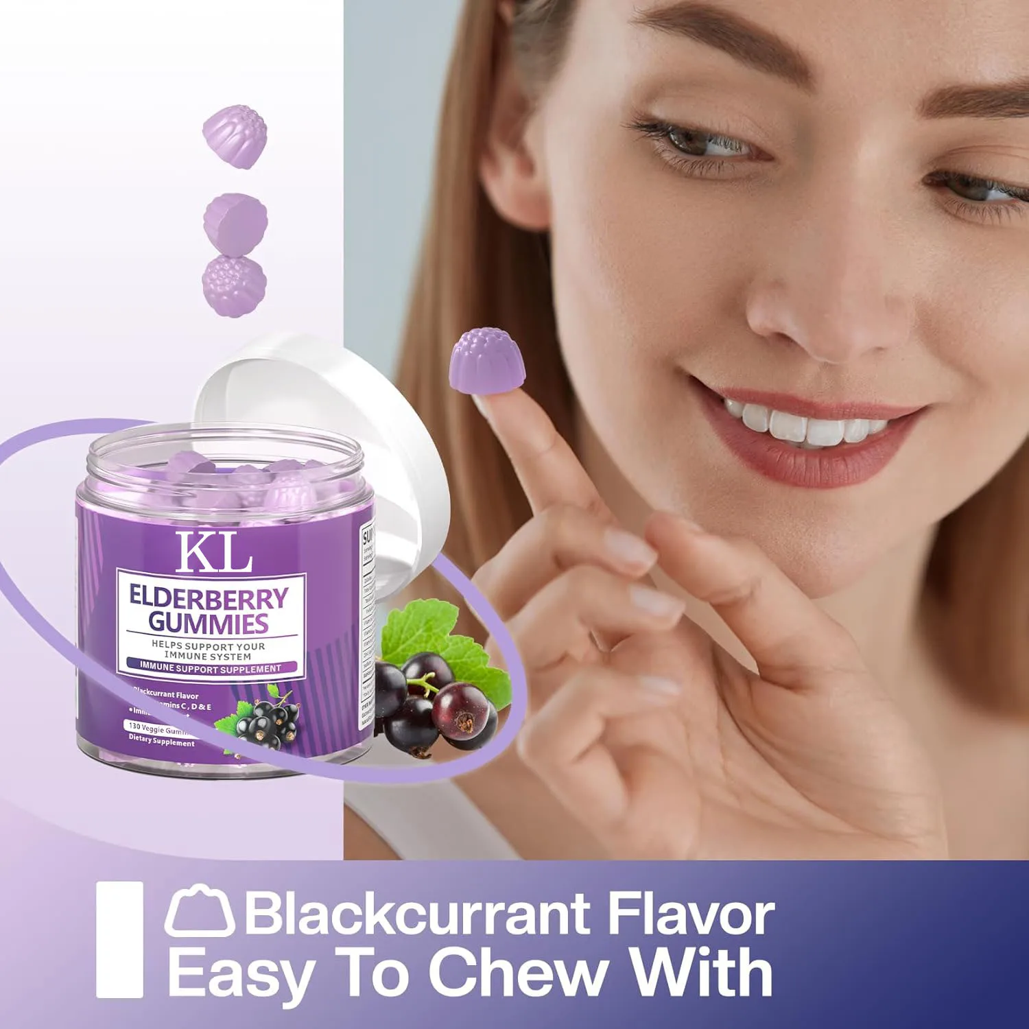 Private Label Vegan Vitamin C диетическая добавка с иммунной поддержкой Elderberry Gummies