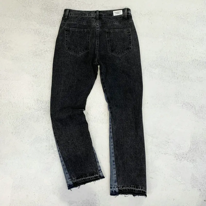 AeeDenim Hot Selling Jeans High Streetwear Flared Jeans Men Fashion Hip-hop Loose Flared Pants