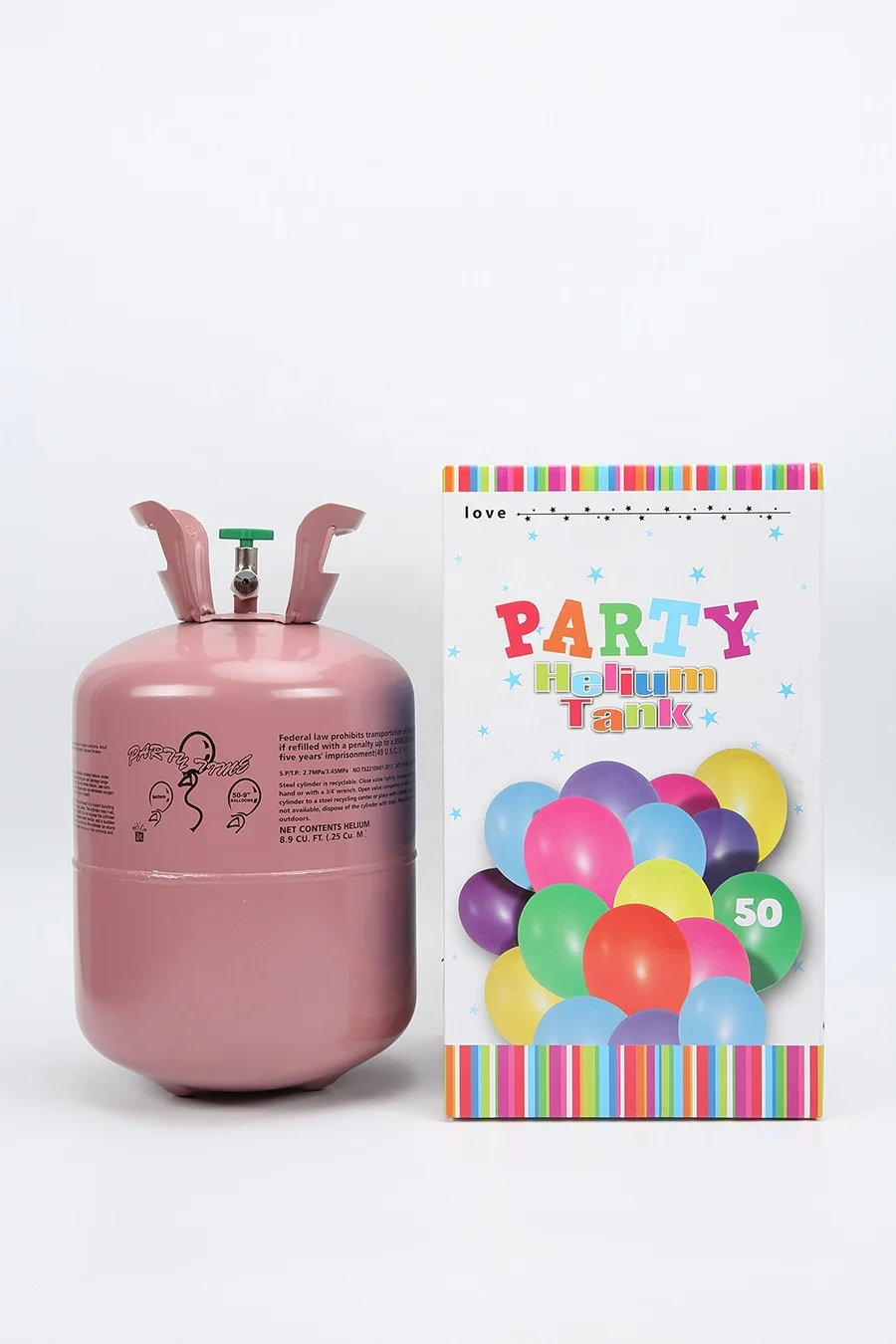 High Pressure 22.4L Helium Gas Cylinder Balloon 99.99 Helium Gas Cylinder Filling 50PCS Helium Balloon Tank