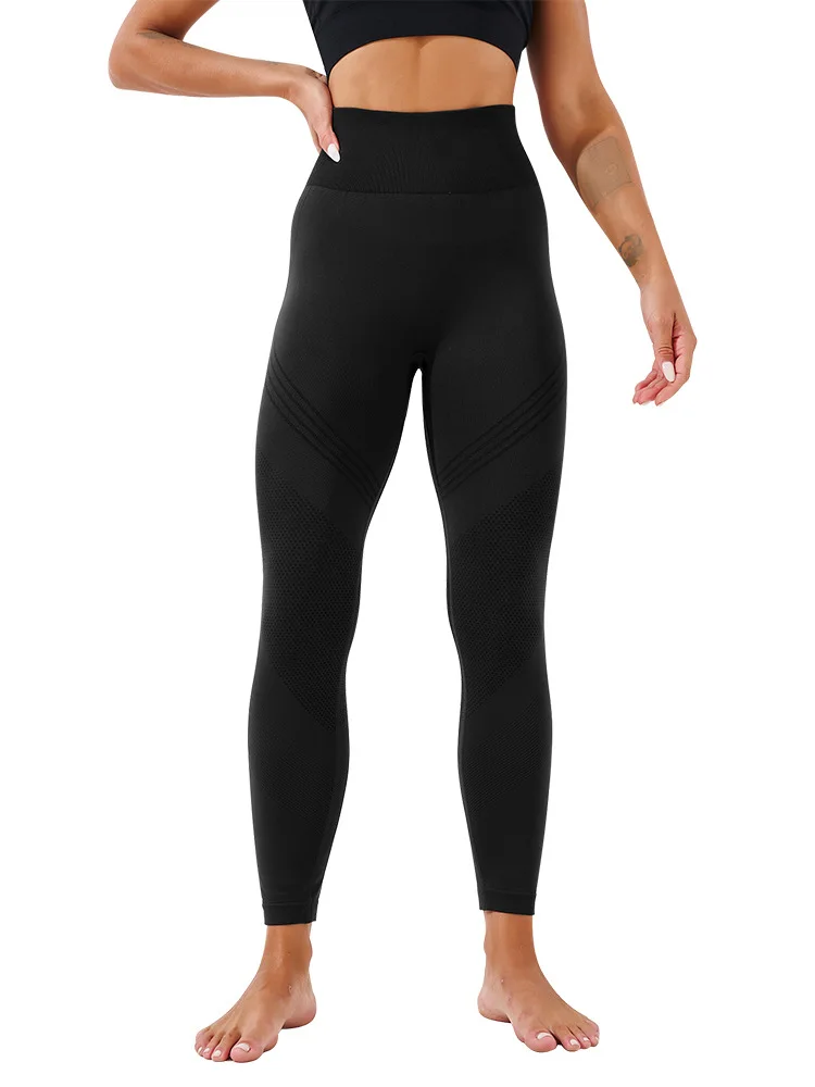 Seamless Solid Custom Logo Yoga Pants Push Up Sportswear Fitness Tight Compression Workout Leggings Body Sculpt Pants