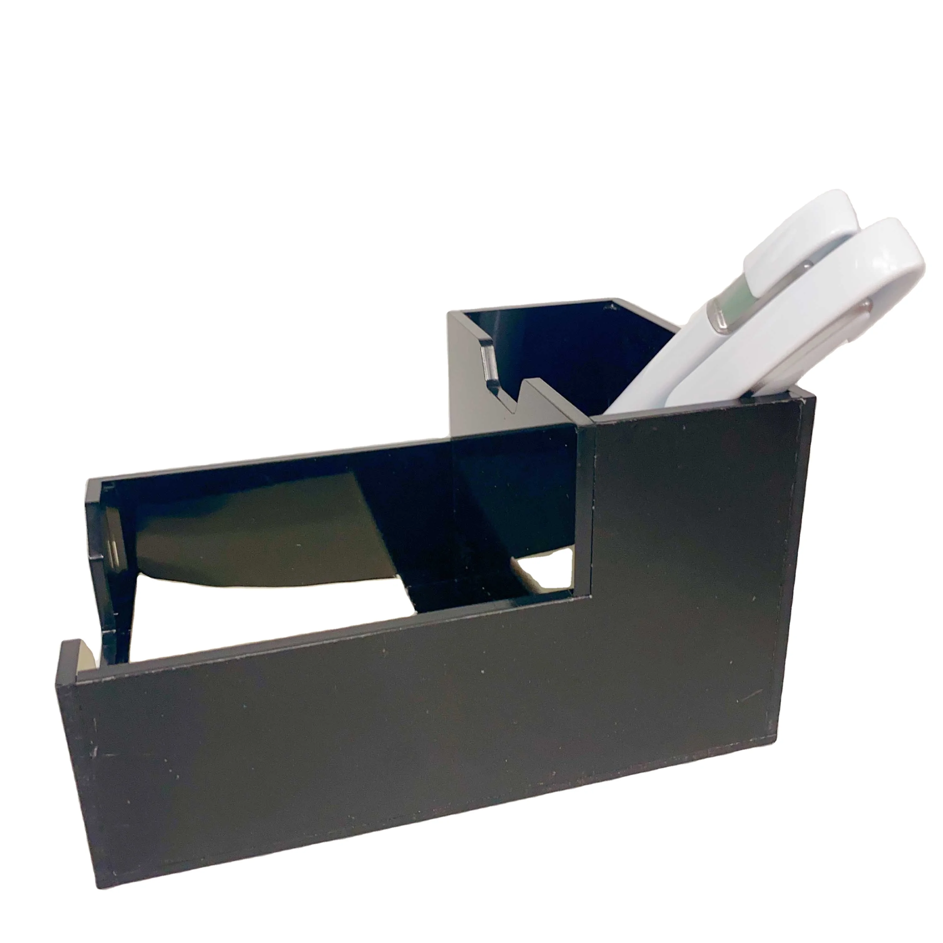 Custom Logo Size Shape Plastic Acrylic Office Desk Pen Holder Box