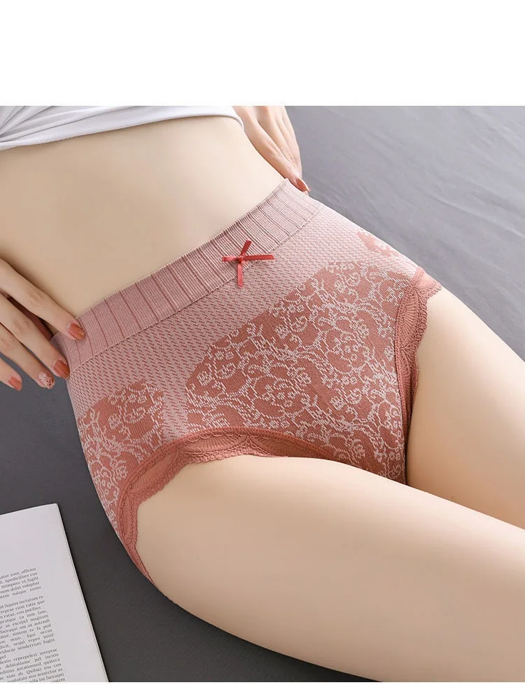 High Flexibility Hip Lift Breathable and Soft Lace Thong Bow