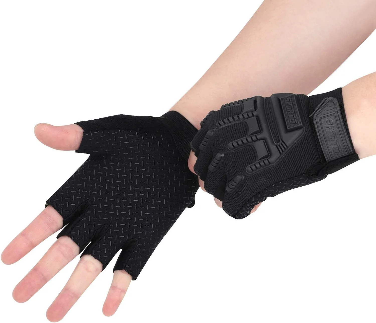 Kids Half Finger Non Slip UV Protection Bike Riding Shockproof Sports Training Cycling Gloves Mittens For Outdoor Skateboard