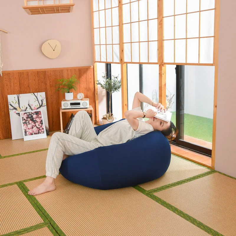 Bean Bag Chair Giant Flannel Cover No Filling Furniture Bed Big Sofa Bed  Three Size Cover Living Room Sofas