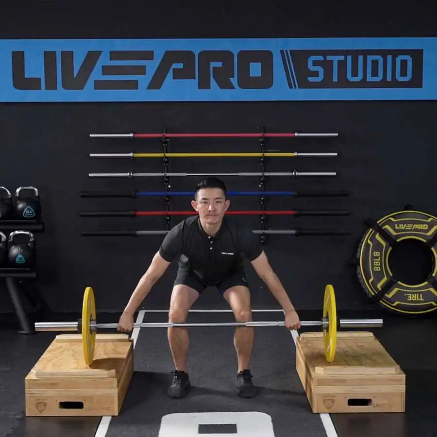 High Quality Weight Lifting Wood Jerk Boxes Jerk Block Boxes Set Ajustable Stacked Wooden Jerk Box