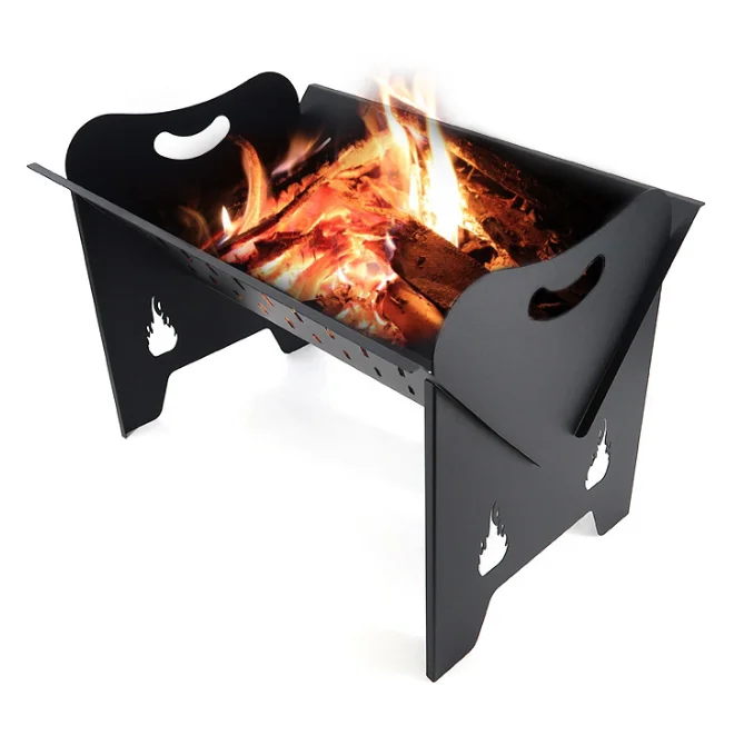Simple Outdoor Brazier Iron Portable Barbecue Charcoal Stove